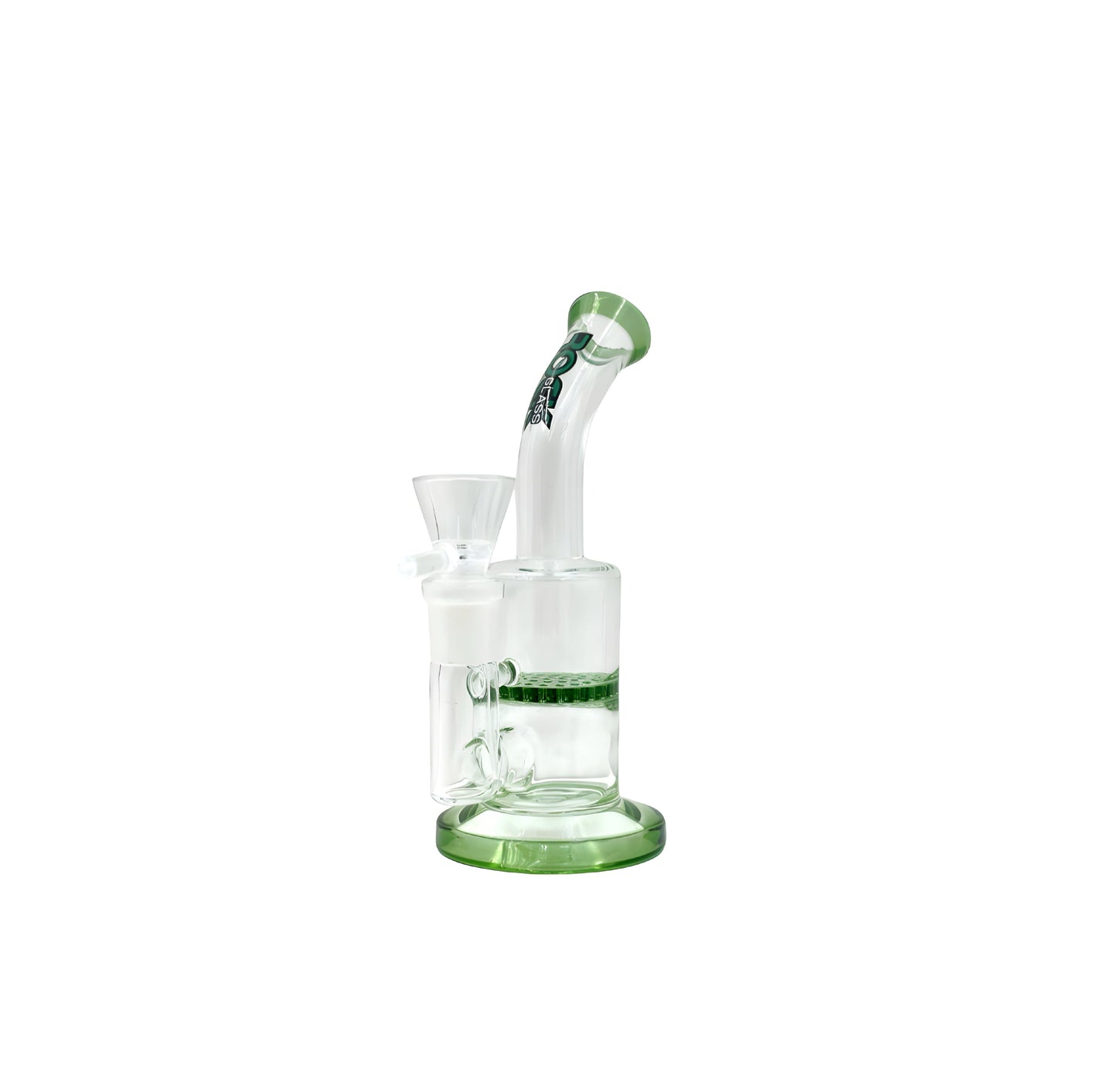 Rock Glass 6" Honeycomb Water Pipe