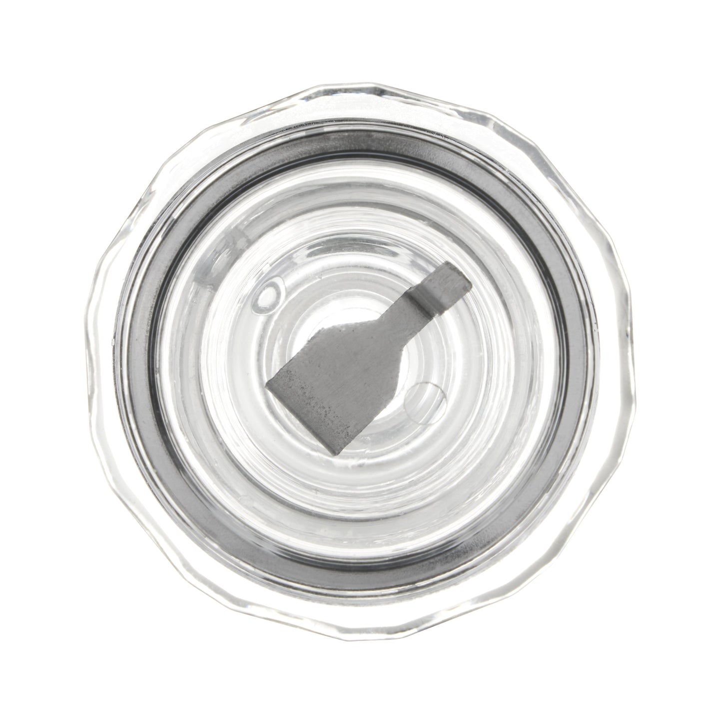 Anti-Clog 14mm Bong Bowl with Built-in Scraper & Rotating Lid Glass