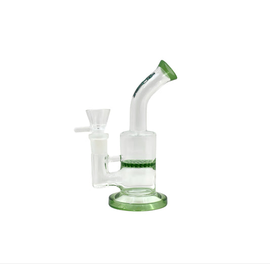 Rock Glass 6" Honeycomb Water Pipe